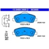 Image de Kit De Plaquettes De Frein, Frein À Disque 13.0460-3869.2 Ate Ate 13.04603869.2 Peugeot