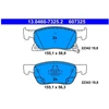 Image de Kit De Plaquettes De Frein, Frein À Disque 13.0460-7325.2 Ate Ate 13.04607325.2 Opel;Vauxhall