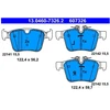 Image de Kit De Plaquettes De Frein, Frein À Disque 13.0460-7326.2 Ate Ate 13.04607326.2 Jaguar;Land Rover;Volvo