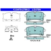 Image de Kit De Plaquettes De Frein, Frein À Disque Ate Ceramic 13.0470-2799.2 Ate 13.04702799.2 Porsche