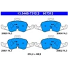 Image de Kit De Plaquettes De Frein, Frein À Disque 13.0460-7312.2 Ate Ate 13.04607312.2 Audi