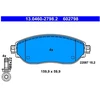 Image de Kit De Plaquettes De Frein, Frein À Disque 13.0460-2798.2 Ate Ate 13.04602798.2 Fiat;Nissan;Opel;Renault;Vauxhall
