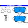 Image de Kit De Plaquettes De Frein, Frein À Disque 13.0460-2607.2 Ate Ate 13.04602607.2 Mercedes-Benz