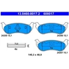 Image de Kit De Plaquettes De Frein, Frein À Disque 13.0460-8017.2 Ate Ate 13.04608017.2 Jeep