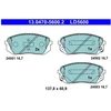 Image de Kit De Plaquettes De Frein, Frein À Disque Ate Ceramic 13.0470-5600.2 Ate 13.04705600.2 Hyundai;Kia