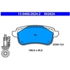 Image de Kit De Plaquettes De Frein, Frein À Disque 13.0460-2624.2 Ate Ate 13.04602624.2 Renault