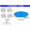 Image de Kit De Plaquettes De Frein, Frein À Disque 13.0460-5689.2 Ate Ate 13.04605689.2 Jeep