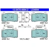 Image de Kit De Plaquettes De Frein, Frein À Disque Ate Ceramic 13.0470-4894.2 Ate 13.04704894.2 Alfa Romeo