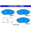 Image de Kit De Plaquettes De Frein, Frein À Disque 13.0460-5694.2 Ate Ate 13.04605694.2 Chevrolet
