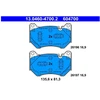 Image de Kit De Plaquettes De Frein, Frein À Disque 13.0460-4700.2 Ate Ate 13.04604700.2 Audi