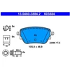 Image de Kit De Plaquettes De Frein, Frein À Disque 13.0460-3884.2 Ate Ate 13.04603884.2 Mercedes-Benz