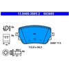 Image de Kit De Plaquettes De Frein, Frein À Disque 13.0460-3885.2 Ate Ate 13.04603885.2 Mercedes-Benz