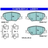 Image de Kit De Plaquettes De Frein, Frein À Disque Ate Ceramic 13.0470-5511.2 Ate 13.04705511.2 Opel;Vauxhall