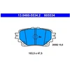 Image de Jeu De Plaquettes De Frein, Frein À Disque 13.0460-5534.2 Ate Ate 13.04605534.2 Lexus;Subaru;Toyota