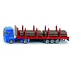 Image de camion avec remorque pour le transport de bois bleu / rouge (1659)