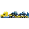 Image de Jeux de voiture - Camion avec tracteurs Siku New Holland Jaune TU 018056