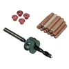 Image de 2918000 1 Lot D'assemblage Ø 10 Mm avec Foret à Bois avec Pointe 1 butée de Profondeur 4 Centreurs Et Un Lot de 19 Tourillons