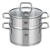 Image de Cuiseur vapeur en inox 18 cm de 2 litres Elo Citrin