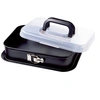 Image de KAISER 623016 BAKE&TAKE MOULE A CHARNIERE RECTANGULAIRE AVEC CLOCHE DE TRANSPORT 35 X 24 CM