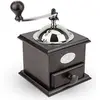 Image de - Moulin à café manuel ancien en bois couleur chocolat 21 cm