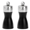 Image de Peugeot - Duo de moulins à poivre et à sel en bois et inox couleur noir 12 cm