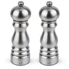 Image de Paris Chef Duo de moulins à poivre et à sel manuels en inox, u'Select, 18 cm - 7in
