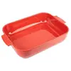 Image de - Plat four céramique rectangle rouge 40 cm - 16'