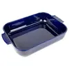Image de - Plat four céramique rectangle bleu profond 40 cm - 16'