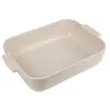 Image de - Plat four céramique rectangle écru 32 cm - 12,5'