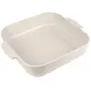 Image de - Plat four céramique carré écru 36 cm - 14'