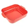 Image de Plat four céramique carré rouge 36 cm - 14' appolia