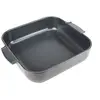 Image de - Plat four céramique carré ardoise 36 cm - 14'