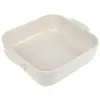 Image de - Plat four céramique carré écru 28 cm - 11'