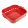 Image de - Plat four céramique carré rouge 28 cm - 11'