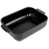 Image de Appolia Plat four céramique rectangle noir satin 25 cm - 10in