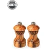 Image de Bistro Duo de moulins à poivre et à sel manuels en bois d'olivier, 10 cm