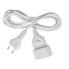 Image de H03VVH2-F 2x0.75 - Rallonge de câble d'alimentation - EC 60906-1 (F) pour Europlug (M) - 3 m - plat - blanc