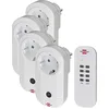 Image de Brennenstuhl Ensemble de commutateurs radio RC CE1 4001, ensemble de 4 prises radio (utilisation en intérieur, avec émetteur portatif et protection tactile accrue) blanc en occasion ou reconditionné