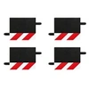 Image de 4 Bandes de Bordures Echelle 1/24 pour Lignes Droites 1/32 Digital 124 et 132 Noir / Rouge