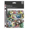 Image de Pochoir Motif Mega Mash Aqua Stylo, En Plastique, Multicolore, Lot De 12 Mr014500100