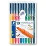Image de 10 feutres de coloriage pointe moyenne de 1mm Staedtler