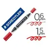 Image de Feutre permanent Lumocolor duo 348 Double pointe Rouge