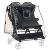 Image de hauck Habillage Pluie Poussette Double Universel 51 x 72 x 88 cm   Bordure Réfléchissante, Fenêtre de Contact et d’Aération, Fixation Facile par Scratch   Transparent en occasion ou reconditionné