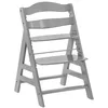 Image de hauck Chaise Haute Bébé Alpha Plus, Évolutive dès 6 Mois, Inclus Harnais 5 Points, Barre de Sécurité, Réglable, Jusqu'à 90 kg, Bois FSC - Gris en occasion ou reconditionné
