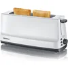 Image de SEVERIN Grille-pain automatique 800 W, Toaster compact 1 fente jusqu'à 2 tranches, Grille-pain électrique avec réglage du degré de brunissage & fonction décongélation, blanc, AT 2232 en occasion ou reconditionné