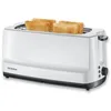 Image de SEVERIN Grille-pain automatique 1400 W, Toaster compact 2 fentes jusqu'à 4 tranches, Grille-pain électrique avec réglage du degré de brunissage & fonction décongélation, blanc, AT 2234 en occasion ou reconditionné