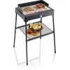 Image de SEVERIN Barbecue électrique 2 200 W avec Grille inox, Barbecue sur pieds avec pare-vent amovible, eBBQ avec bac à eau pour utilisation en intérieur et extérieur, Noir, PG 8566 en occasion ou reconditionné