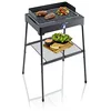 Image de SEVERIN Barbecue électrique 2 200 W avec grille en fonte d'aluminium, Barbecue sur pieds avec pare-vent amovible, eBBQ avec bac à eau pour utilisation en intérieur et extérieur, Noir, PG 8568 en occasion ou reconditionné