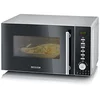 Image de SEVERIN Four à micro-ondes 20 L, 1 350 W, Four micro-onde avec fonction gril et chaleur tournante, Micro-onde avec 10 niveaux de puissance, Minuteur 95 min, Plateau tournant, Noir/Inox, MW 7773 en occasion ou reconditionné