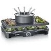 Image de SEVERIN Appareil à Fondue et Raclette pour 8 personnes, Appareil à raclette 2 en 1 avec Plaque de cuisson et Service à fondue, Inclus 8 poêlons, spatules et fourchettes à fondue, Noir, RG 2347 en occasion ou reconditionné